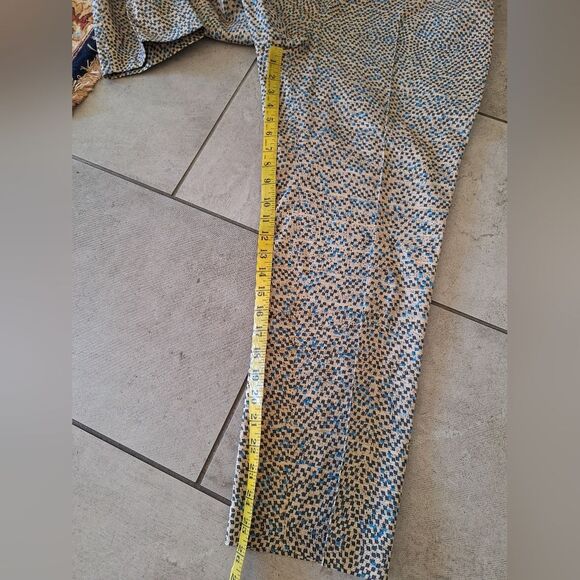 A-K-R-I-S Punto Stylish Tan and Blue  Ankle Pants Size  14 - Picture 8 of 8